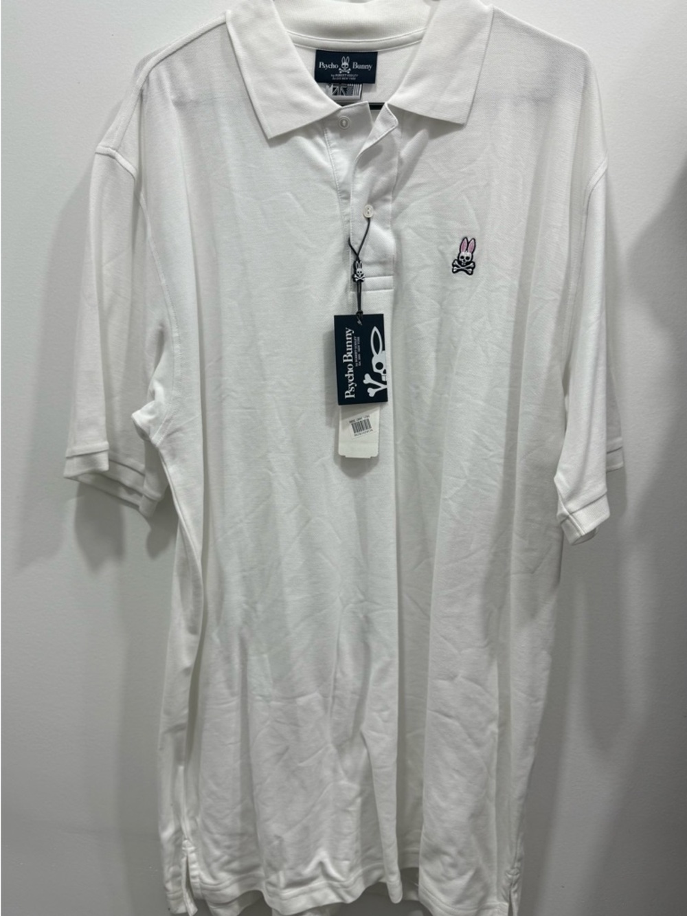 Psycho Bunny White Polo with Bunny Chest Logo 3xl 9